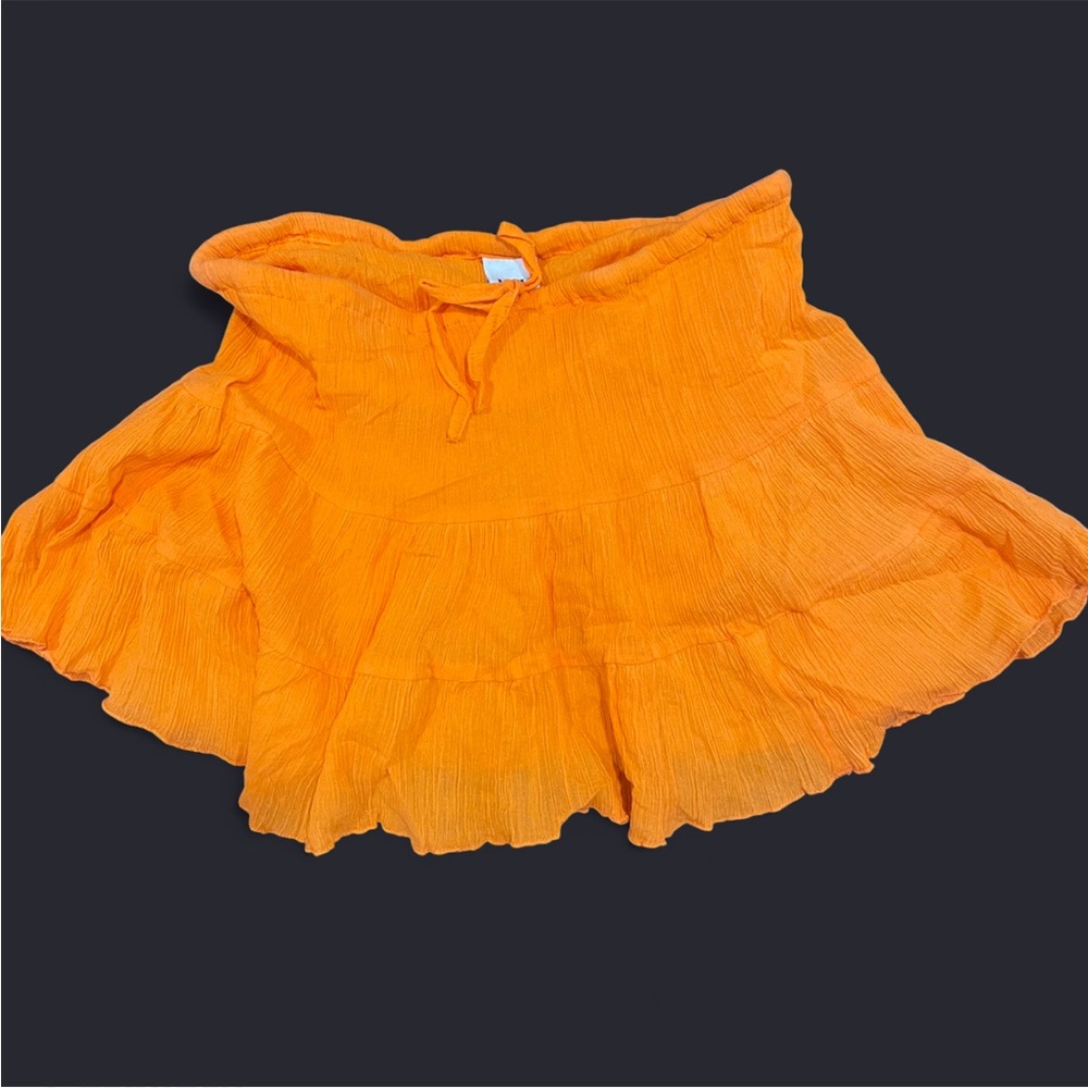 Vibrant Orange‎ Skater Skirt
